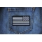Reversed Silver Line Corrections Officer American Flag Patch Reversed Silver Line Corrections Officer American Flag Patch shown on jeans