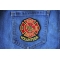 Volunteer Fire Dept Patch shown on jeans