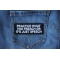 Practice What You Preach or It's Just Speech Patch Practice What You Preach or It's Just Speech Patch shown on jeans