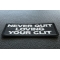 Never Quit Loving Your Clit Patch Never Quit Loving Your Clit Funny Iron on Patch diagonal view