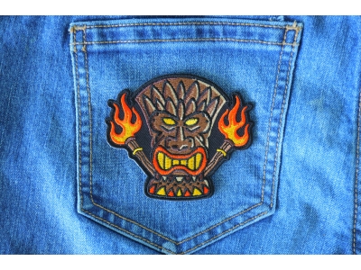 Tiki Totem Iron on Patch