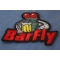 Barfly Patch Barfly Biker Funny Iron on Patch diagonal view