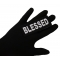 Blessed Iron on Patch Blessed Iron on Christian Patch shown on hand for size comparison