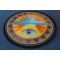 Spiritual Eye UFO Novelty Iron on Patch diagonal view