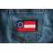 Historical Stars and Bars Flag Iron on Patch Historical Stars and Bars Flag Iron on Patch shown on jeans