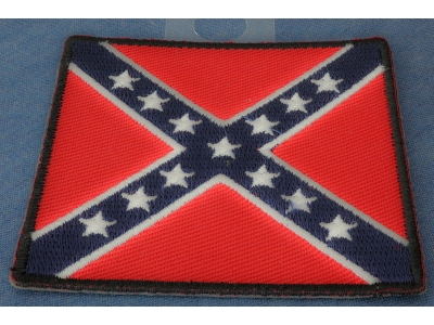 Historical Square Rebel Flag Iron on Patch