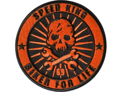 Speed King Biker For Life Patch