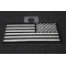 Reversed black and white 3 inch American Flag Patch American Flag Patch Reversed 3 inch diagonal view