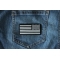 Reversed black and white 3 inch American Flag Patch American Flag Patch Reversed 3 inch shown on jeans
