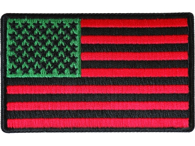 American Flag with African Colors Iron on Patch