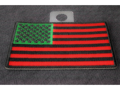American Flag with African Colors Iron on Patch
