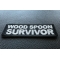 Wood Spoon Survivor Patch Wood Spoon Survivor Funny Iron on Patch diagonal view