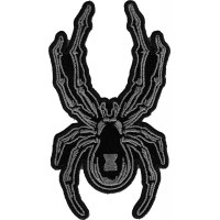 Small Black and Gray Spider Patch Iron on sew on 