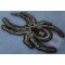 Black and Gray Up-crawling Spider Patch Iron on or Sew on  Arachnid Patch Iron On  diagonal view