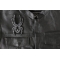 Black and Gray Up-crawling Spider Patch Iron on or Sew on  Spider Patch - 2.7x5 inch - Embroidered Iron on Patch shown on leather vest