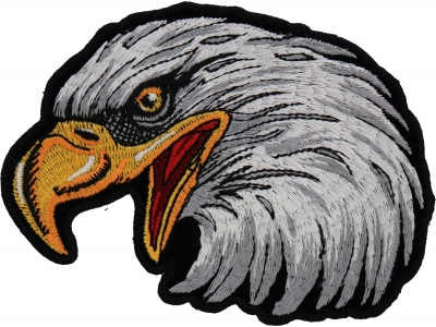 Eagle Head Facing Left Iron on Patch
