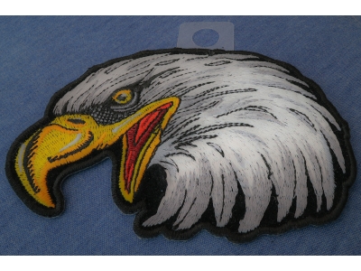 Eagle Head Facing Left Iron on Patch
