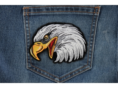 Eagle Head Facing Left Iron on Patch
