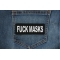 Fuck Masks Patch Fuck Masks Patch shown on jeans