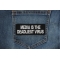 Media is the Deadliest Virus Patch Media is the Deadliest Virus Patch shown on jeans