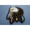 Eagle Feathers Dreamcatcher Native Shaman Patch Iron on  diagonal view
