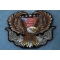 Patriotic Biker Eagle Embroidered Patch Patriotic Biker Eagle Patch Iron on applique diagonal view