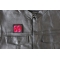 69 Patch Black Red Square 69 Patch, Iron on Patch, Embroidered shown on leather vest