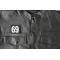 69 Patch Black White Square 69 Patch, Iron on Patch, Embroidered shown on leather vest