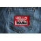 Hello My Name is Trouble Patch Hello My Name is Trouble Funny Iron on Patch shown on jeans