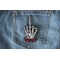 Skeleton Fuck You Middle Finger Patch Skeleton Fuck You Middle Finger Patch shown on jeans