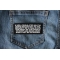 A Well Regulated Militia Being Necessary to the Security of a Free State The Right of The People to Keep and Bear Arms Shall not Be Infringed 2nd Amendment Oath Patch shown on jeans