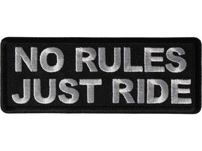 No Rules Just Ride Patch