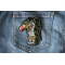 Vulture On Skull Patch Vulture On Skull Patch shown on jeans