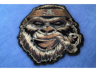 Cigar Gorilla Patch with Skull Headwrap