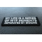 My Life is a Series of WTF Moments separated by Snacks Funny Iron on Patch diagonal view