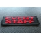 Even Staff Patch Red Event Staff Patch Red diagonal view