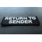 Return To Sender Funny Iron on Patch diagonal view