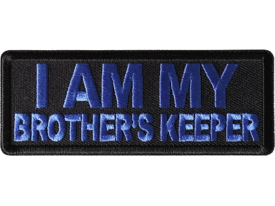 I am My Brother's Keep Patch Blue