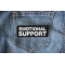 Emotional Support Patch Emotional Support Patch shown on jeans