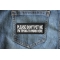Please Don't Pet Me I'm Trying to Work Here Patch shown on jeans