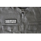 Please Don't Pet Me I'm Trying to Work Here Patch, Funny Saying Patches, Sew or Iron on Patch shown on leather vest
