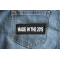 Made in the 20's Patch shown on jeans