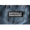 Emotionally Damaged Patch shown on jeans