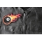 Flaming 8 Ball Iron on patch 8 Ball Flames Patch for Jackets shown on leather vest