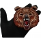Furry Bear Patch shown on hand for size comparison