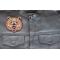 Furry Bear Patch - Iron on - Embroidered shown on leather vest