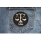 Libra Zodiac Patch shown on jeans