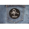 Scorpio Zodiac Patch shown on jeans