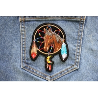 Horse in Dreamcatcher Iron on Patch Horse in Dreamcatcher Iron on Patch
