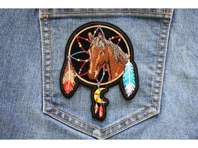 Horse in Dreamcatcher Iron on Patch